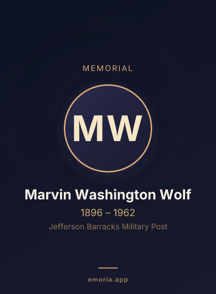 Memorial portrait of Marvin Washington Wolf
