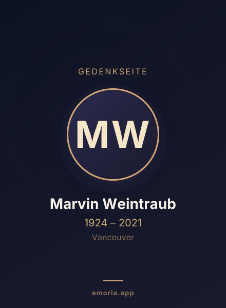 Gedenkportrait von Marvin Weintraub