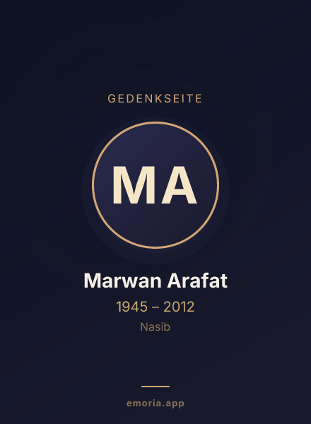 Gedenkportrait von Marwan Arafat