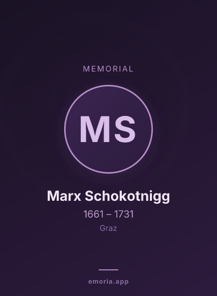 Memorial portrait of Marx Schokotnigg