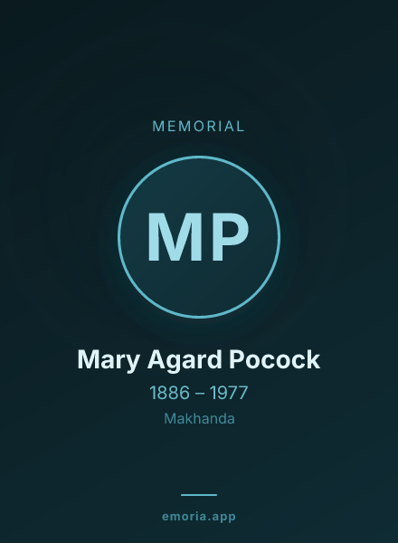 Memorial portrait of Mary Agard Pocock