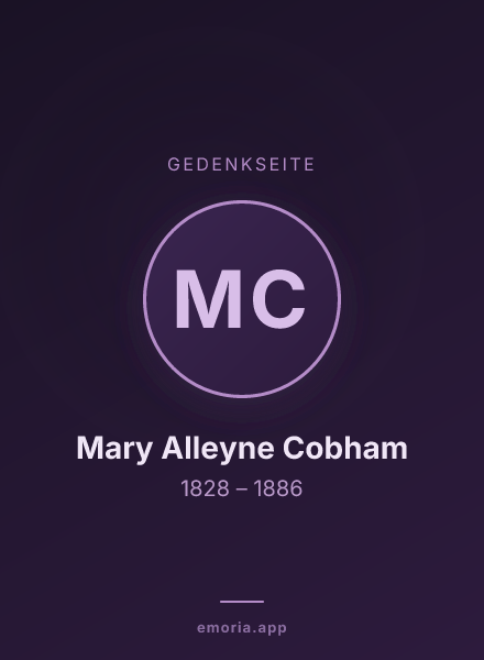 Gedenkportrait von Mary Alleyne Cobham