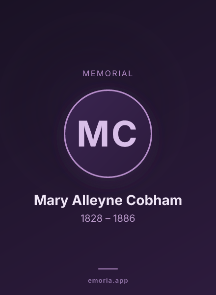 Memorial portrait of Mary Alleyne Cobham