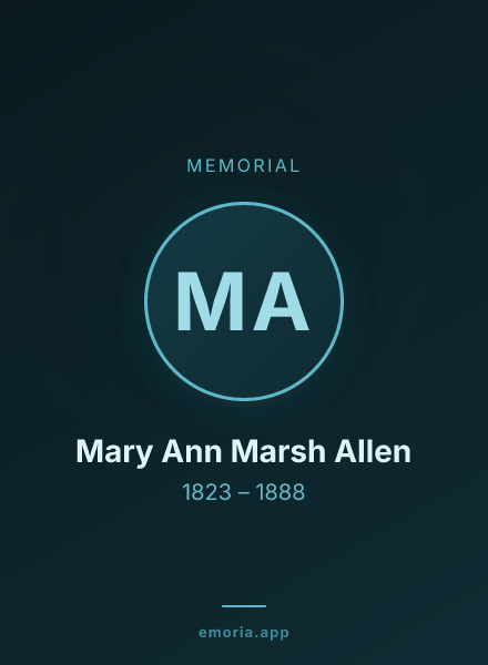 Memorial portrait of Mary Ann Marsh Allen