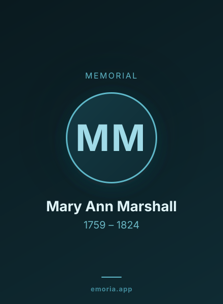Memorial portrait of Mary Ann Marshall
