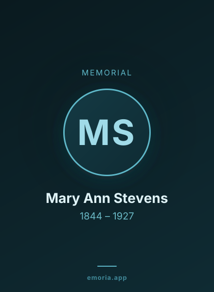 Memorial portrait of Mary Ann Stevens