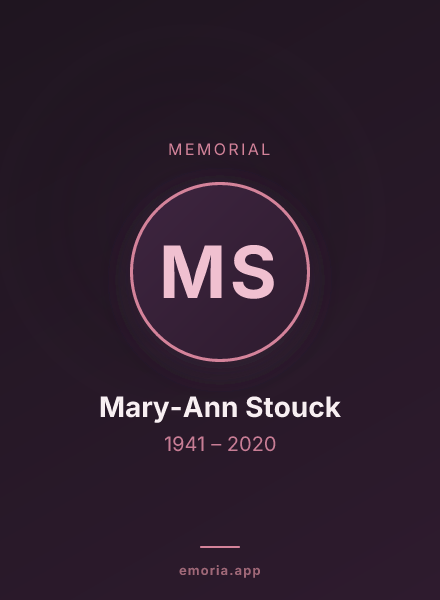 Memorial portrait of Mary-Ann Stouck