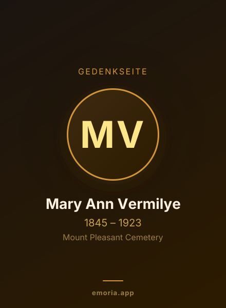 Gedenkportrait von Mary Ann Vermilye