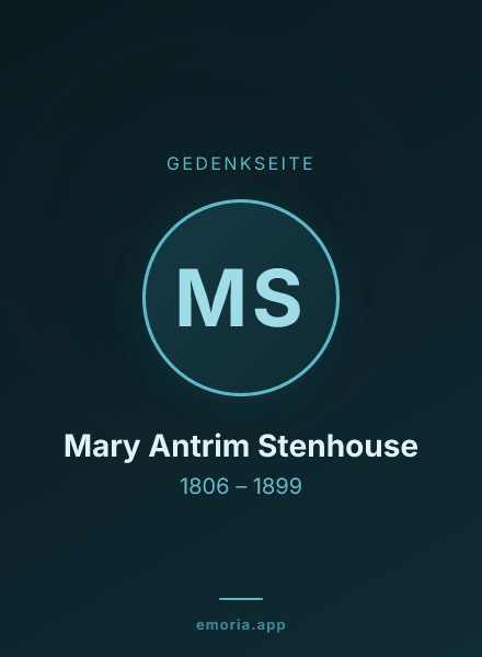 Gedenkportrait von Mary Antrim Stenhouse