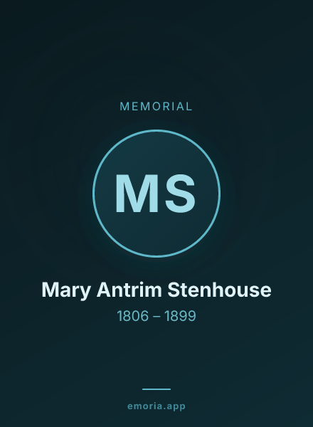 Memorial portrait of Mary Antrim Stenhouse