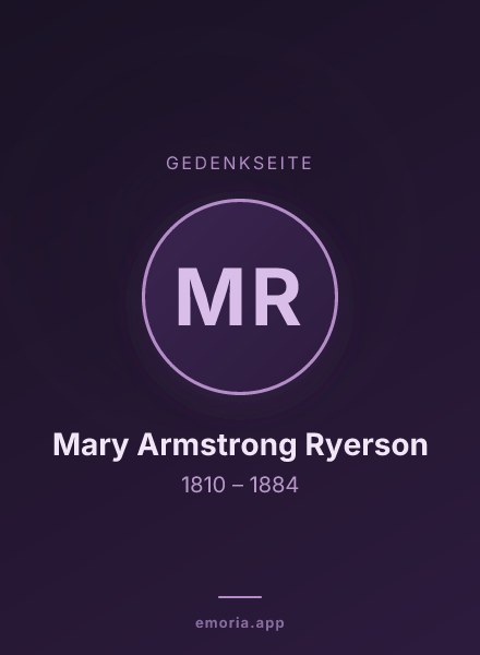 Gedenkportrait von Mary Armstrong Ryerson
