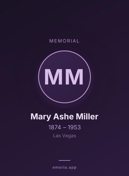 Memorial portrait of Mary Ashe Miller