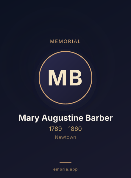Memorial portrait of Mary Augustine Barber