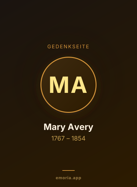 Gedenkportrait von Mary Avery