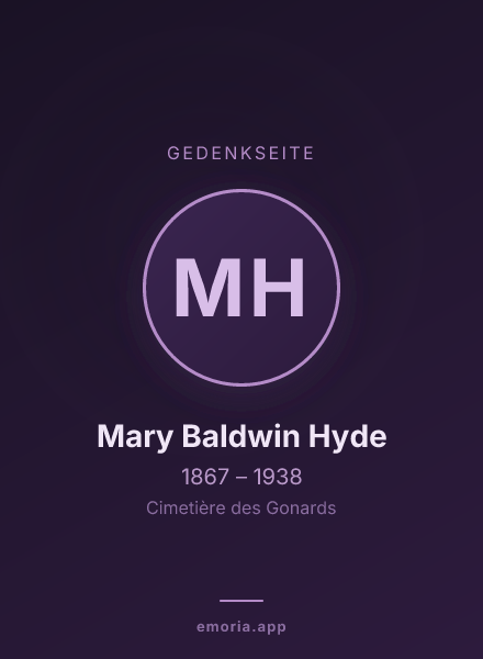 Gedenkportrait von Mary Baldwin Hyde