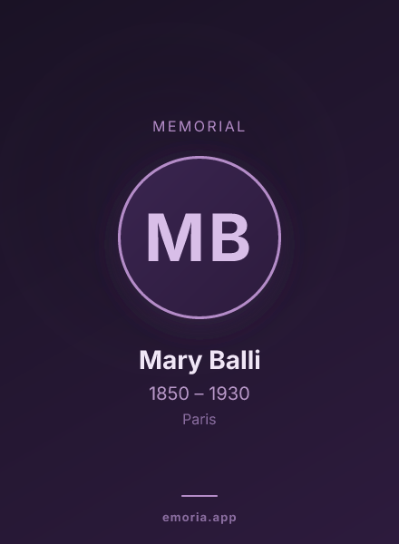 Memorial portrait of Mary Balli