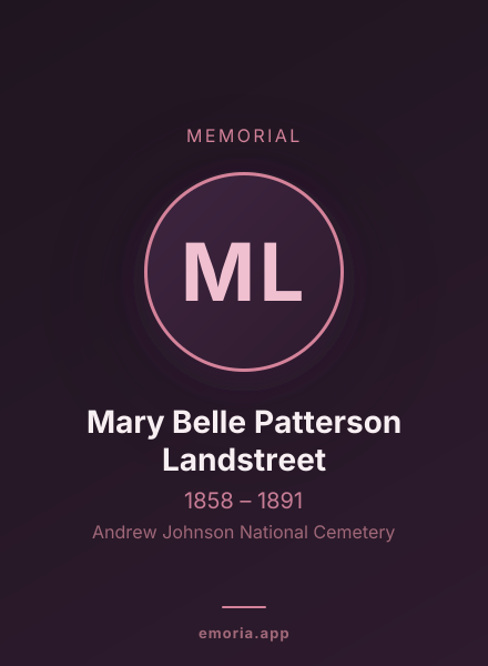 Memorial portrait of Mary Belle Patterson Landstreet