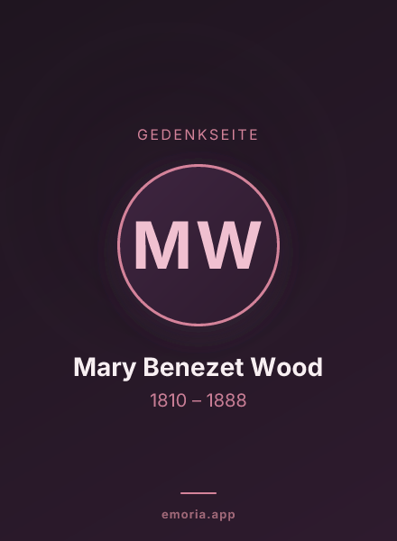 Gedenkportrait von Mary Benezet Wood