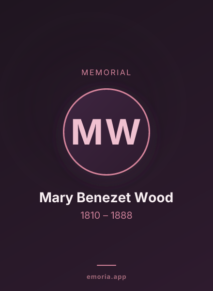 Memorial portrait of Mary Benezet Wood