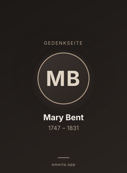 Gedenkportrait von Mary Bent
