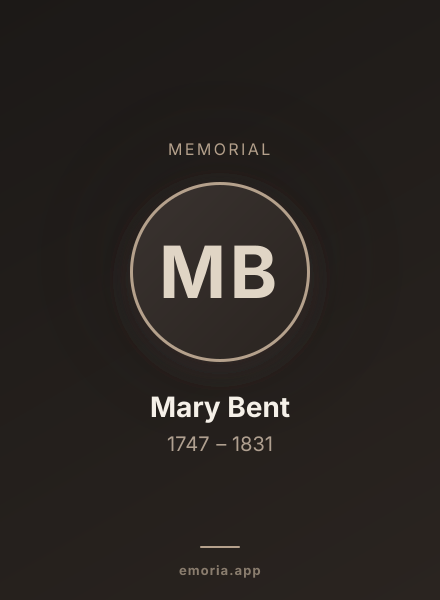 Memorial portrait of Mary Bent