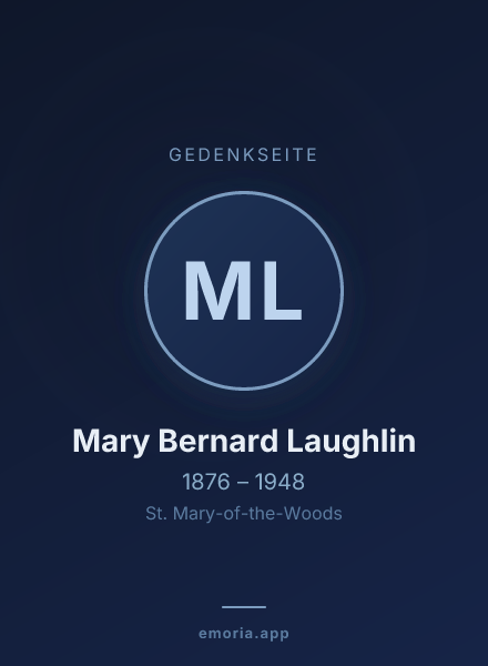 Gedenkportrait von Mary Bernard Laughlin