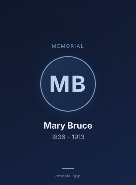 Memorial portrait of Mary Bruce