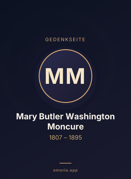 Gedenkportrait von Mary Butler Washington Moncure