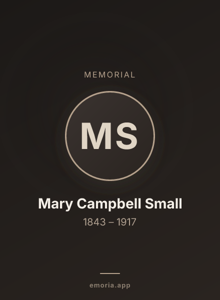 Memorial portrait of Mary Campbell Small