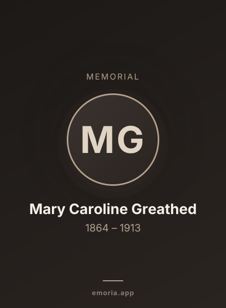 Memorial portrait of Mary Caroline Greathed