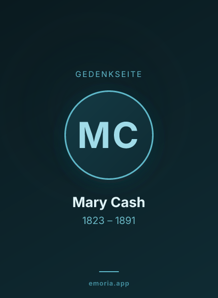 Gedenkportrait von Mary Cash