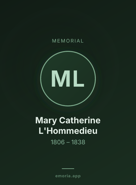 Memorial portrait of Mary Catherine L'Hommedieu