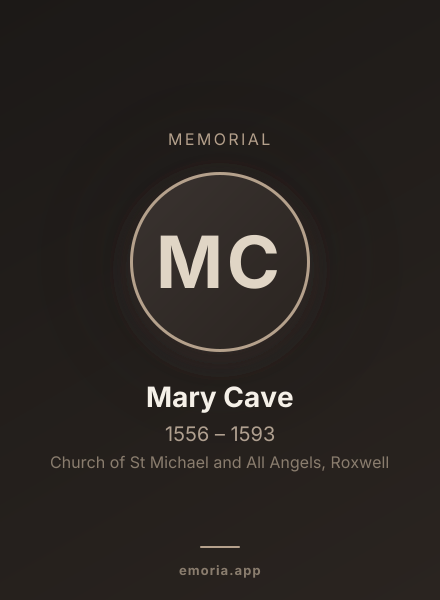 Memorial portrait of Mary Cave