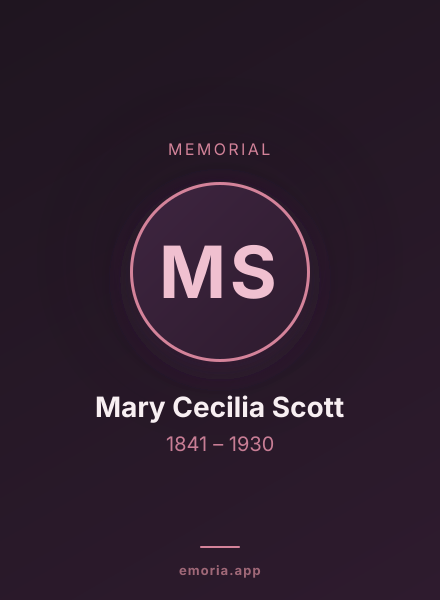 Memorial portrait of Mary Cecilia Scott