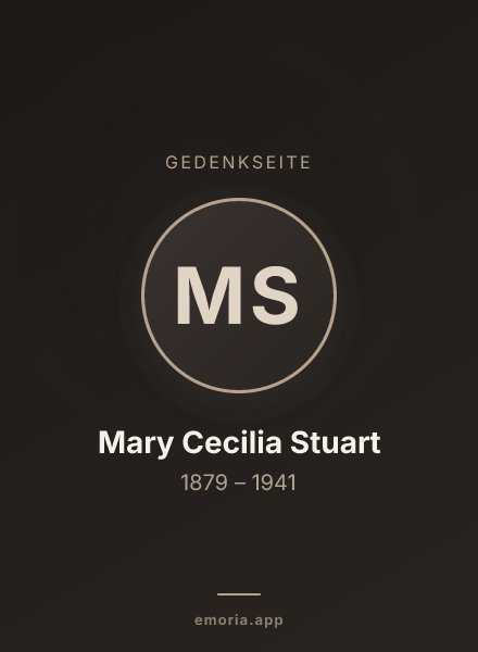 Gedenkportrait von Mary Cecilia Stuart