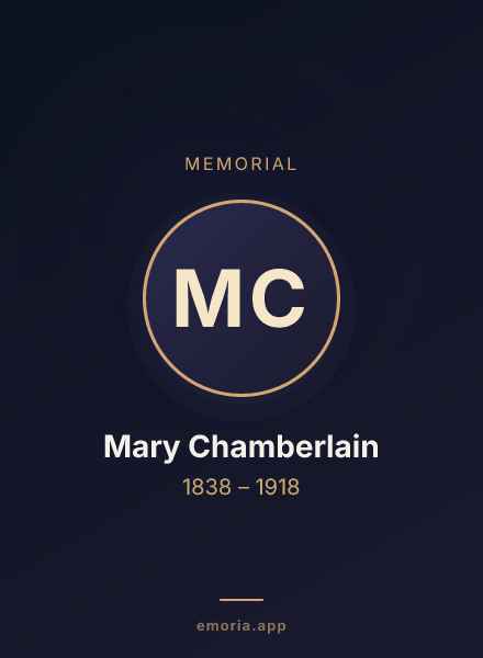 Memorial portrait of Mary Chamberlain
