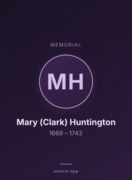 Memorial portrait of Mary (Clark) Huntington