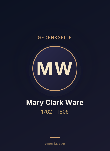 Gedenkportrait von Mary Clark Ware