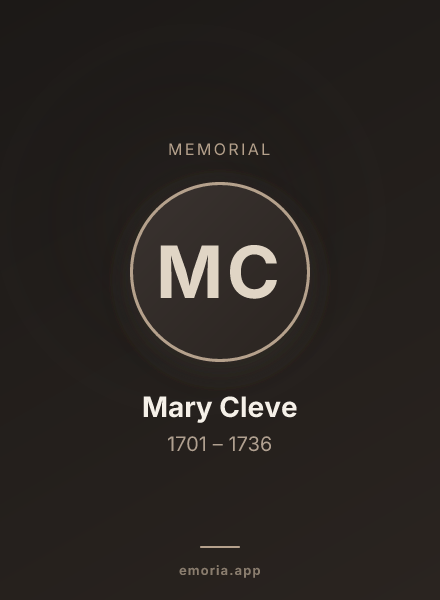 Memorial portrait of Mary Cleve