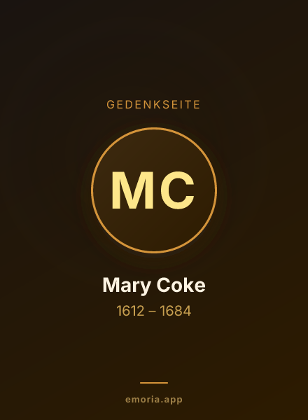 Gedenkportrait von Mary Coke
