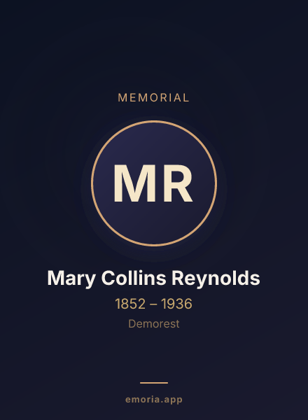 Memorial portrait of Mary Collins Reynolds
