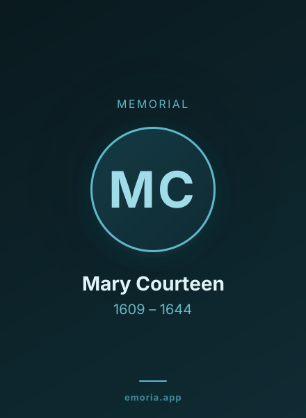 Memorial portrait of Mary Courteen
