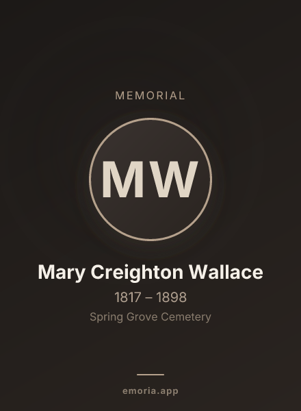 Memorial portrait of Mary Creighton Wallace
