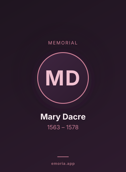 Memorial portrait of Mary Dacre