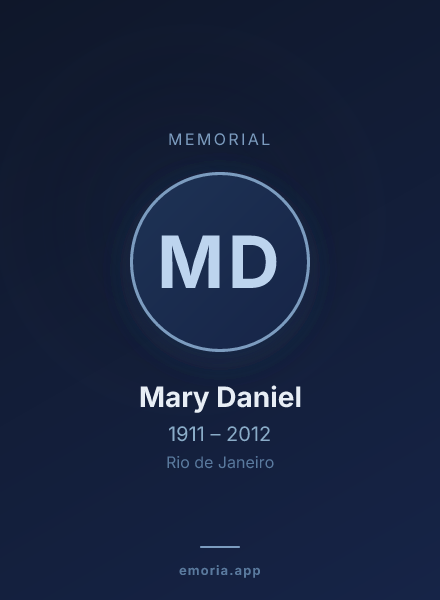 Memorial portrait of Mary Daniel