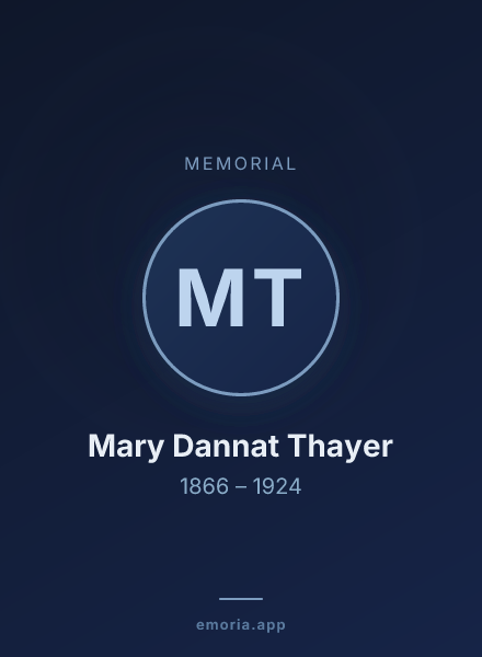 Memorial portrait of Mary Dannat Thayer