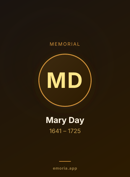 Memorial portrait of Mary Day