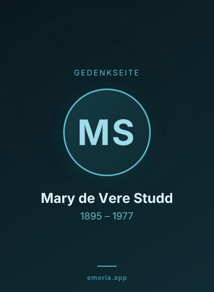 Gedenkportrait von Mary de Vere Studd
