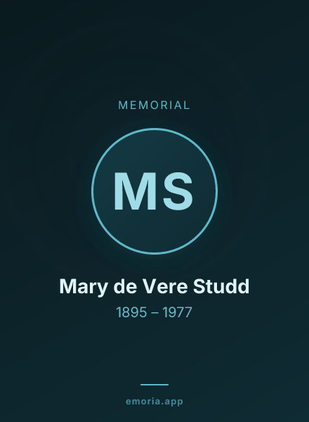 Memorial portrait of Mary de Vere Studd