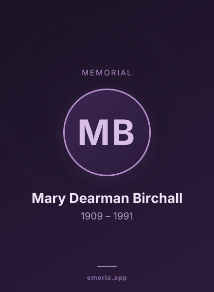 Memorial portrait of Mary Dearman Birchall